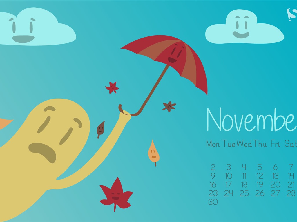 November 2015 Kalender Wallpaper (2) #14 - 1024x768