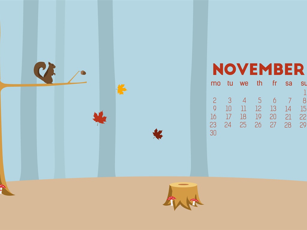 November 2015 Calendar wallpaper (2) #15 - 1024x768