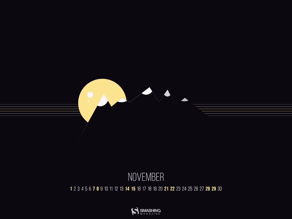 November 2015 Calendar wallpaper (2) #16 - 1024x768
