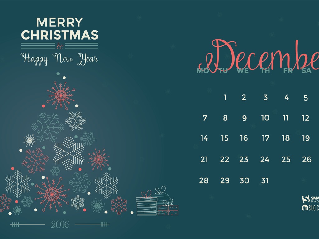 December 2015 Calendar wallpaper (2) #3 - 1024x768