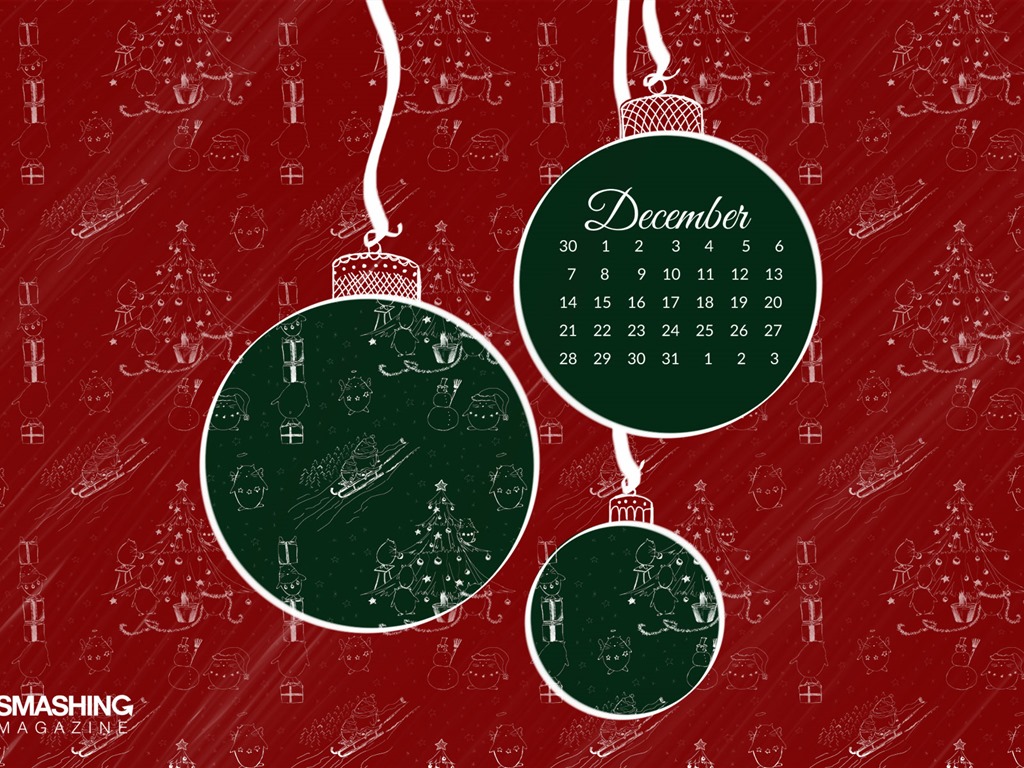 December 2015 Calendar wallpaper (2) #10 - 1024x768