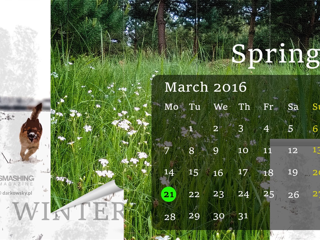 March 2016 calendar wallpaper (2) #10 - 1024x768