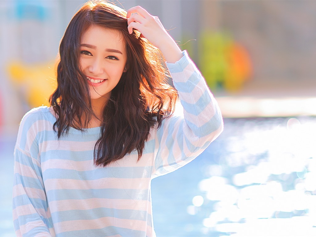 순수하고 사랑스러운 젊은 아시아 여자의 HD 월페이퍼 컬렉션 (1) #22 - 1024x768