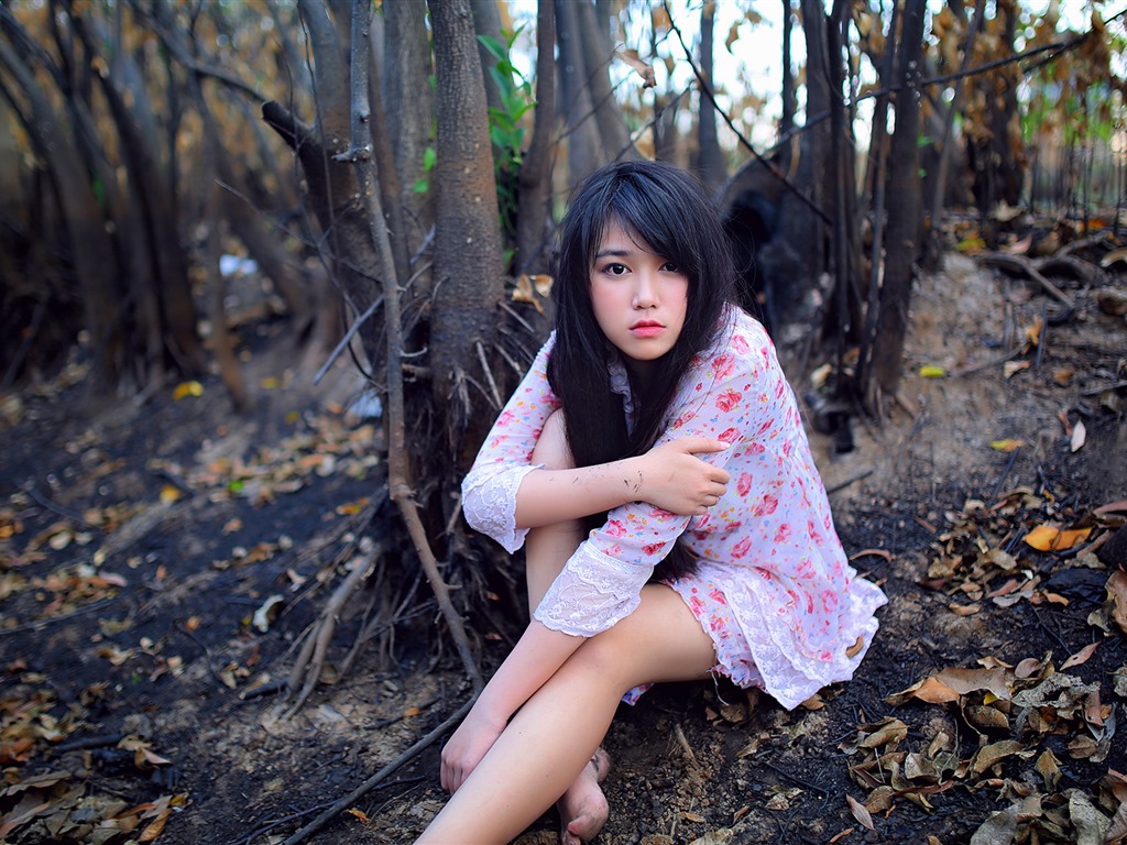 순수하고 사랑스러운 젊은 아시아 여자의 HD 월페이퍼 컬렉션 (1) #24 - 1024x768