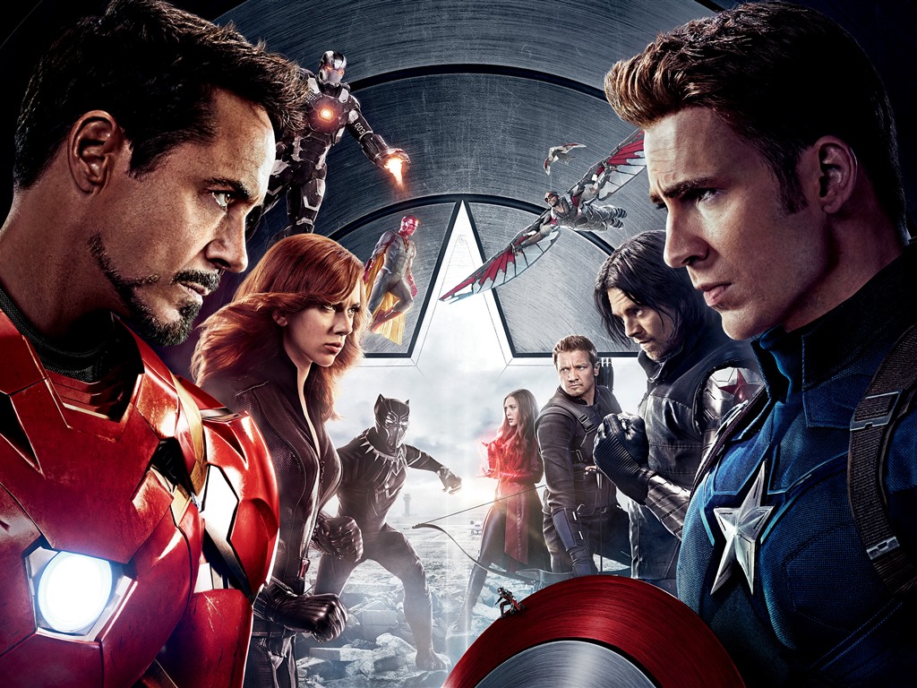 Капитан Америка: Гражданская война, обои для рабочего стола кино HD #1 - 1024x768