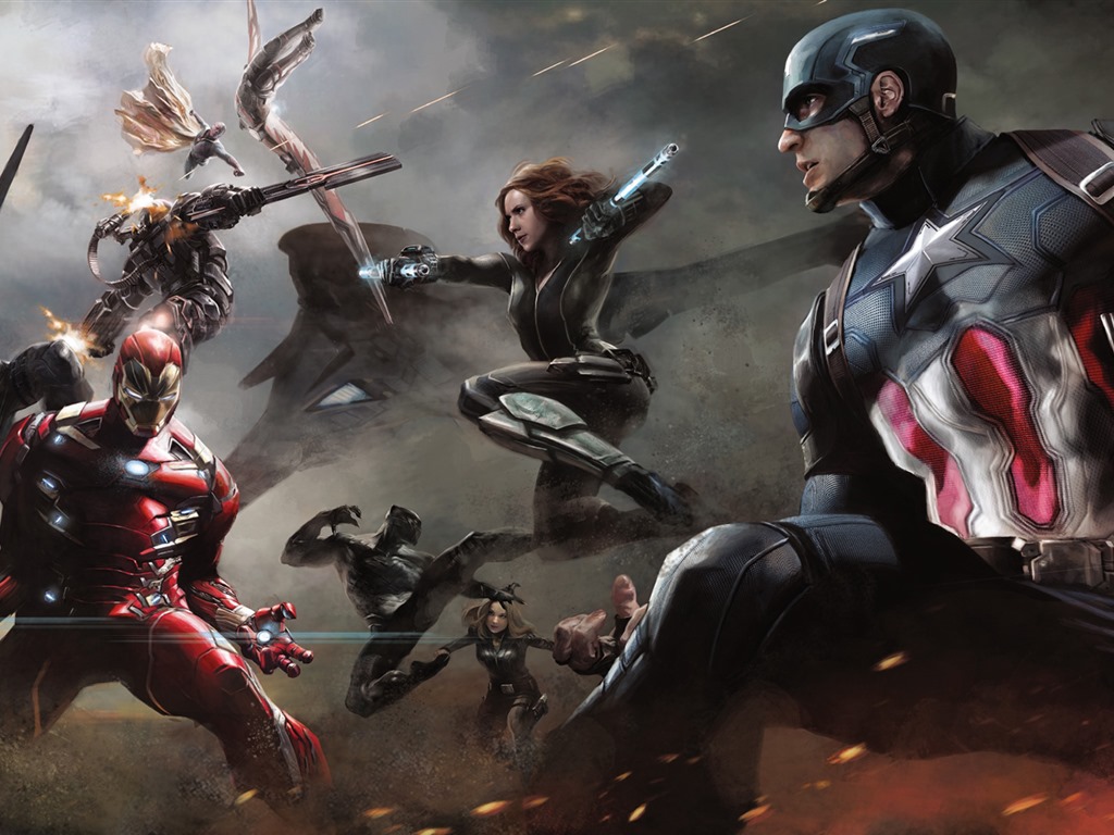 Капитан Америка: Гражданская война, обои для рабочего стола кино HD #3 - 1024x768