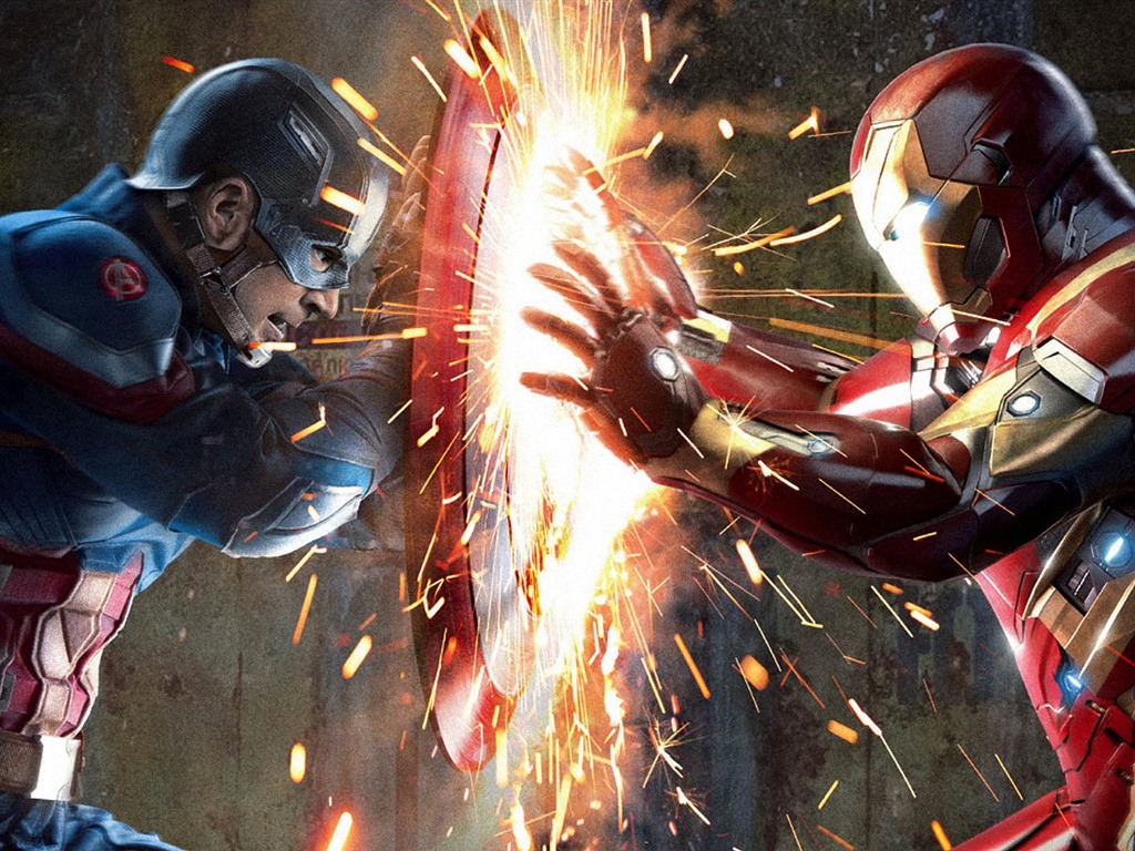 Капитан Америка: Гражданская война, обои для рабочего стола кино HD #13 - 1024x768