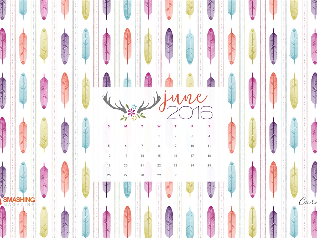 June 2016 calendar wallpaper (2) #10 - 1024x768