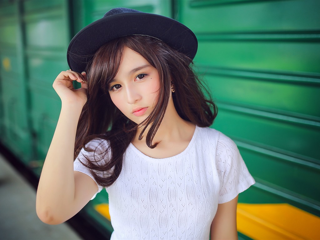 순수하고 사랑스러운 젊은 아시아 여자의 HD 월페이퍼 컬렉션 (2) #1 - 1024x768