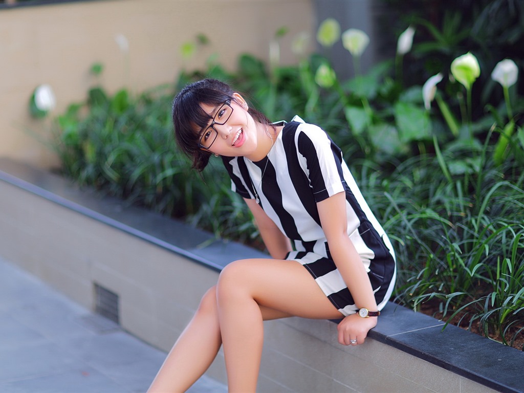 순수하고 사랑스러운 젊은 아시아 여자의 HD 월페이퍼 컬렉션 (2) #20 - 1024x768