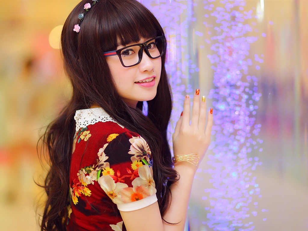 순수하고 사랑스러운 젊은 아시아 여자의 HD 월페이퍼 컬렉션 (2) #28 - 1024x768