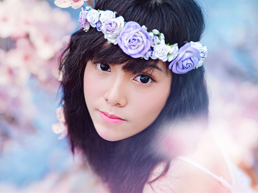 순수하고 사랑스러운 젊은 아시아 여자의 HD 월페이퍼 컬렉션 (3) #18 - 1024x768