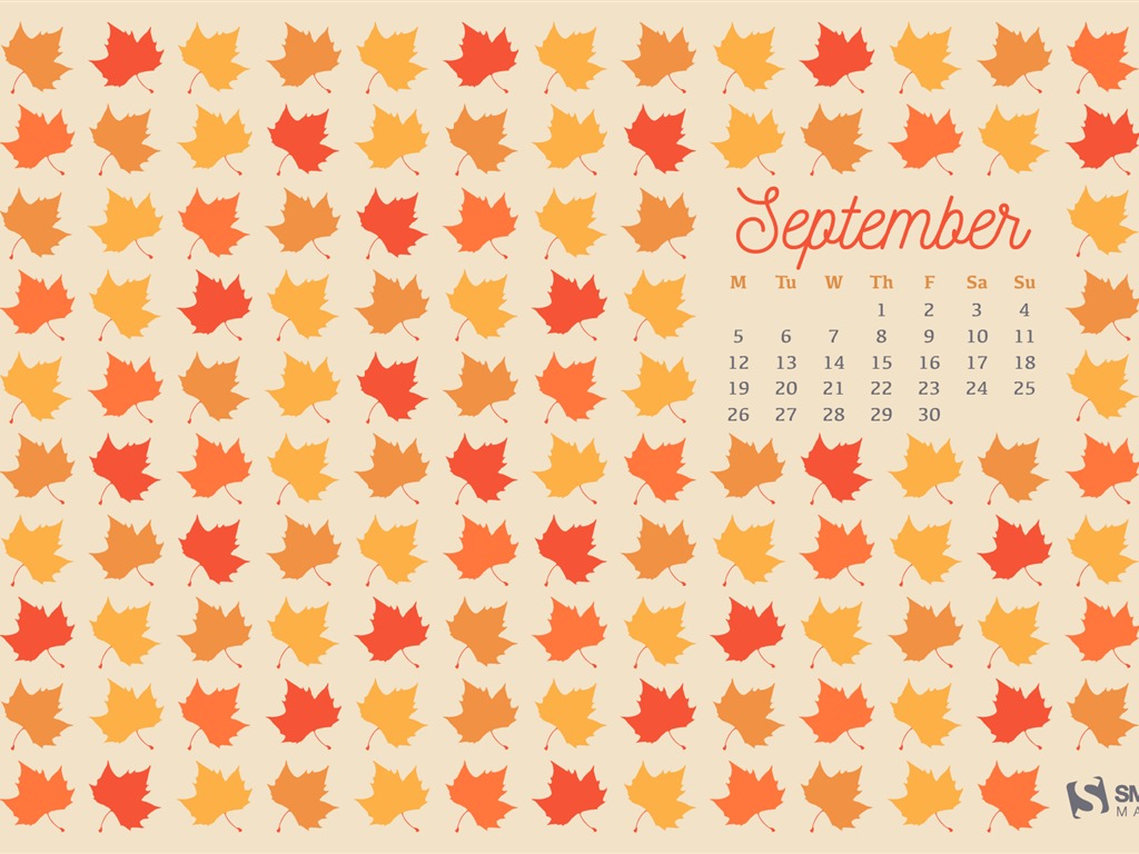 De septiembre de fondo de pantalla de calendario el año 2016 (2) #9 - 1024x768