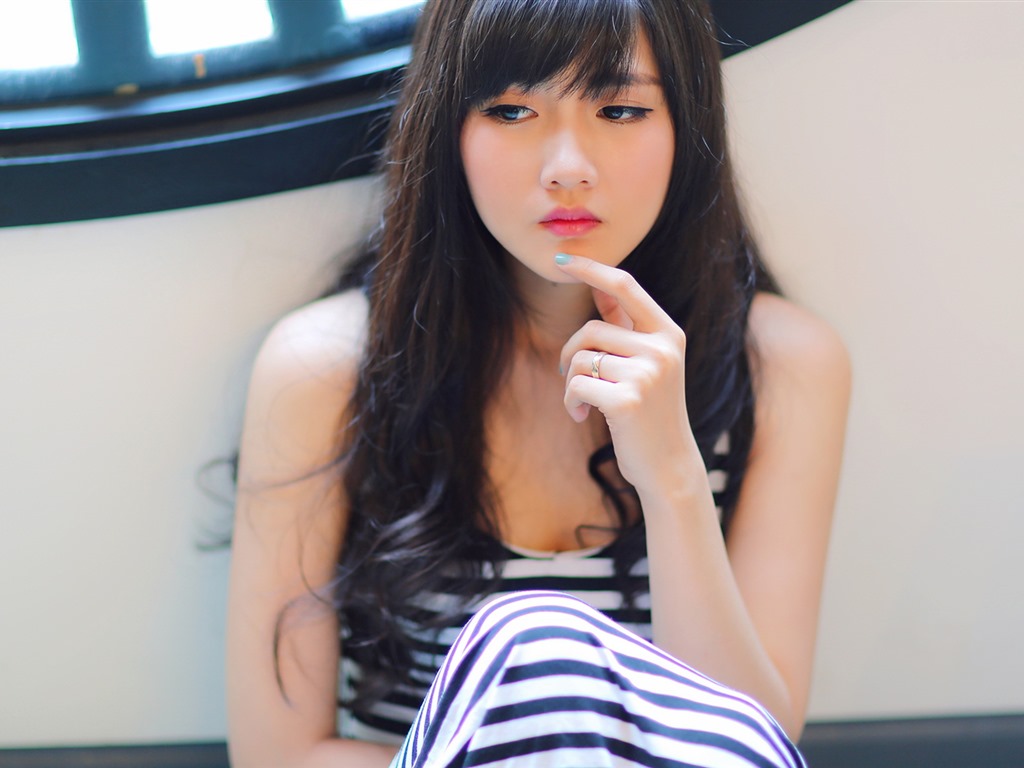 清纯可爱年轻的亚洲女孩 高清壁纸合集(四)8 - 1024x768