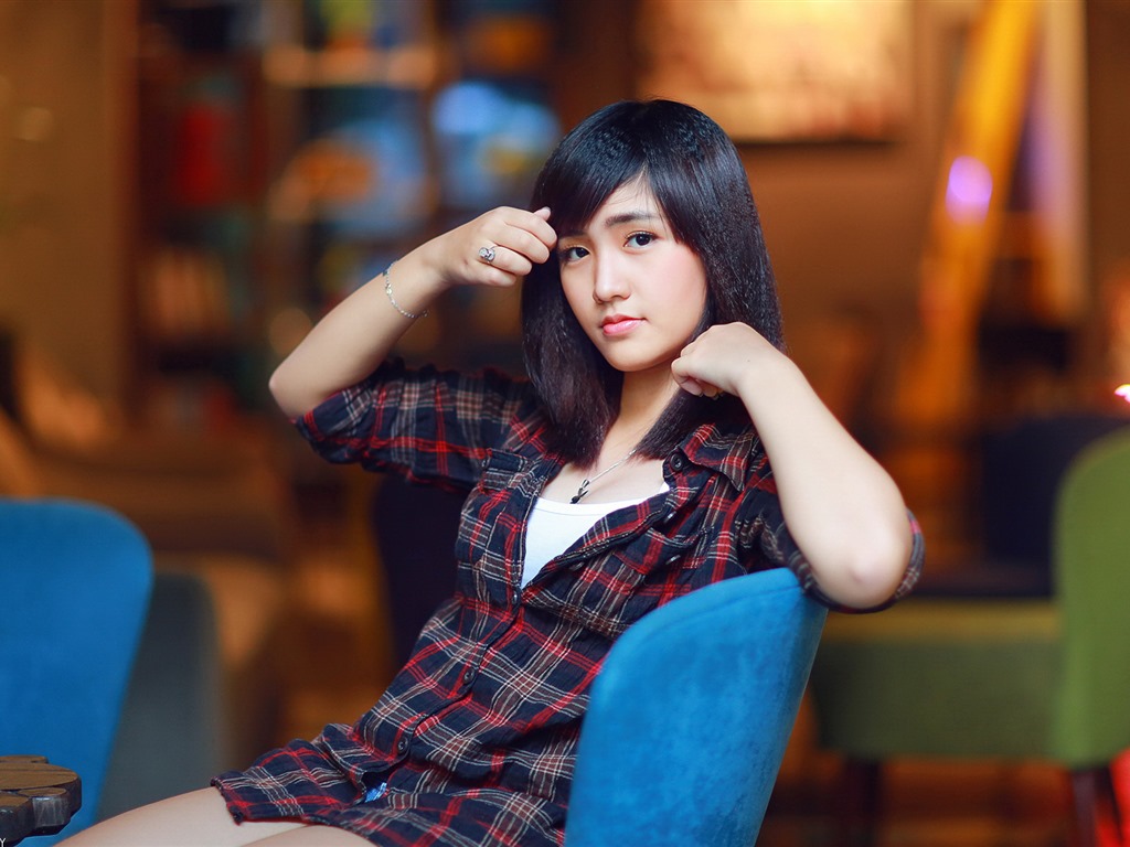 Reine und schöne junge asiatische Mädchen HD-Wallpaper  Kollektion (4) #33 - 1024x768