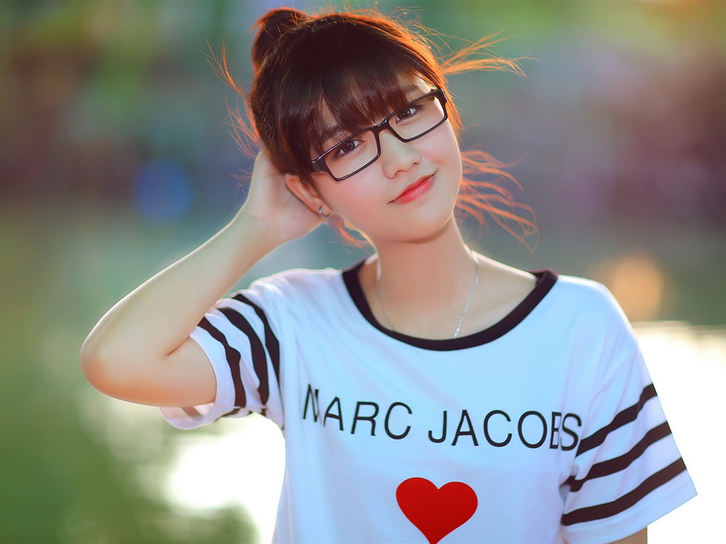 순수하고 사랑스러운 젊은 아시아 여자의 HD 월페이퍼 컬렉션 (4) #35 - 1024x768