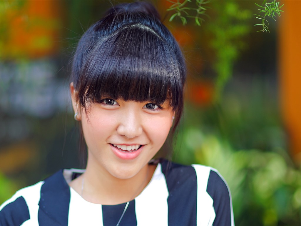 순수하고 사랑스러운 젊은 아시아 여자의 HD 월페이퍼 컬렉션 (4) #37 - 1024x768