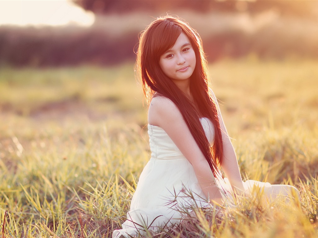 순수하고 사랑스러운 젊은 아시아 여자의 HD 월페이퍼 컬렉션 (5) #29 - 1024x768