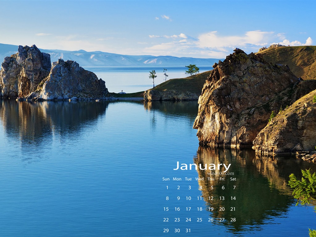 Januar 2017 Kalender Hintergrund (1) #3 - 1024x768