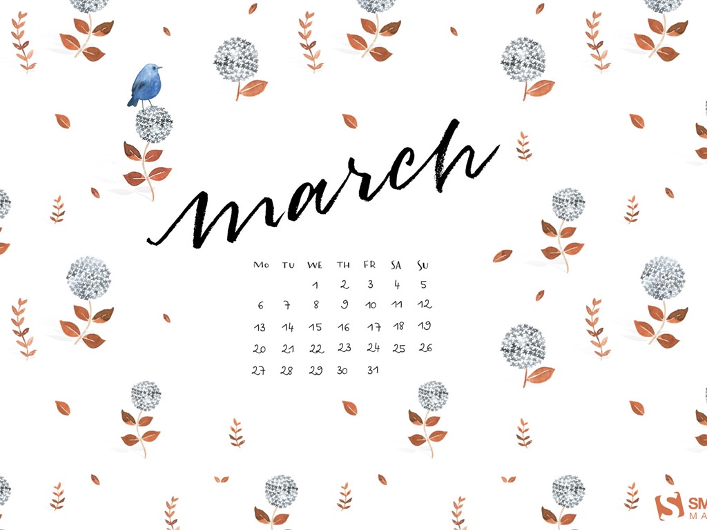 Март 2017 календарь обои (2) #15 - 1024x768