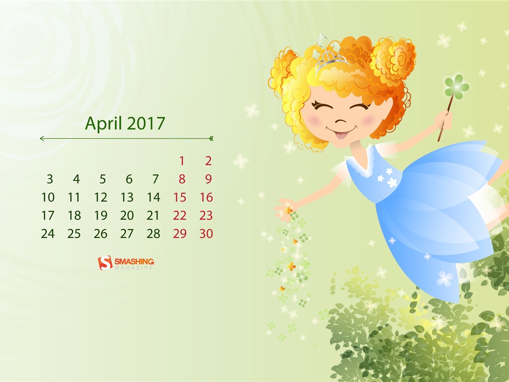 Апрель 2017 календарь обои (2) #11 - 1024x768