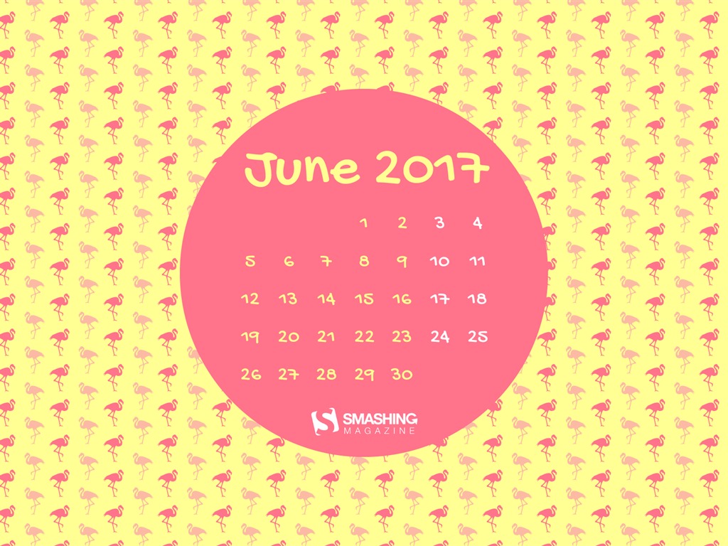 Červen 2017 kalendář tapety #2 - 1024x768