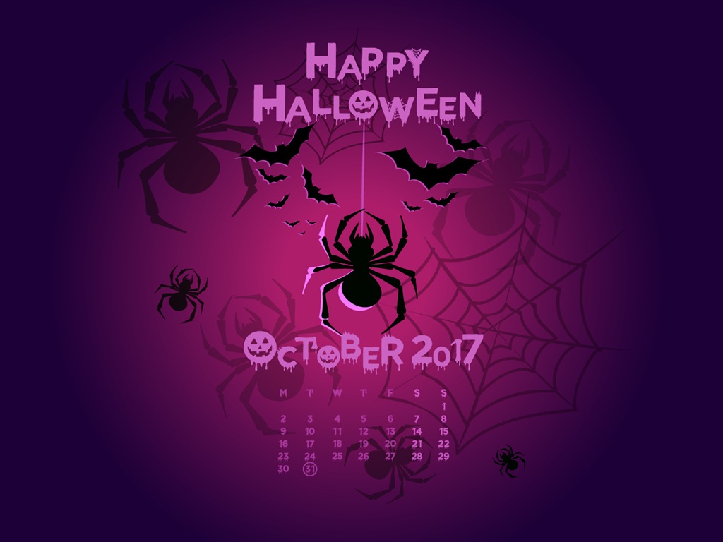 Октябрь 2017 календарь обои #16 - 1024x768