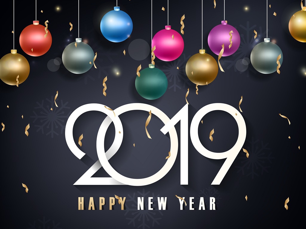 Šťastný nový rok 2019 HD tapety #9 - 1024x768
