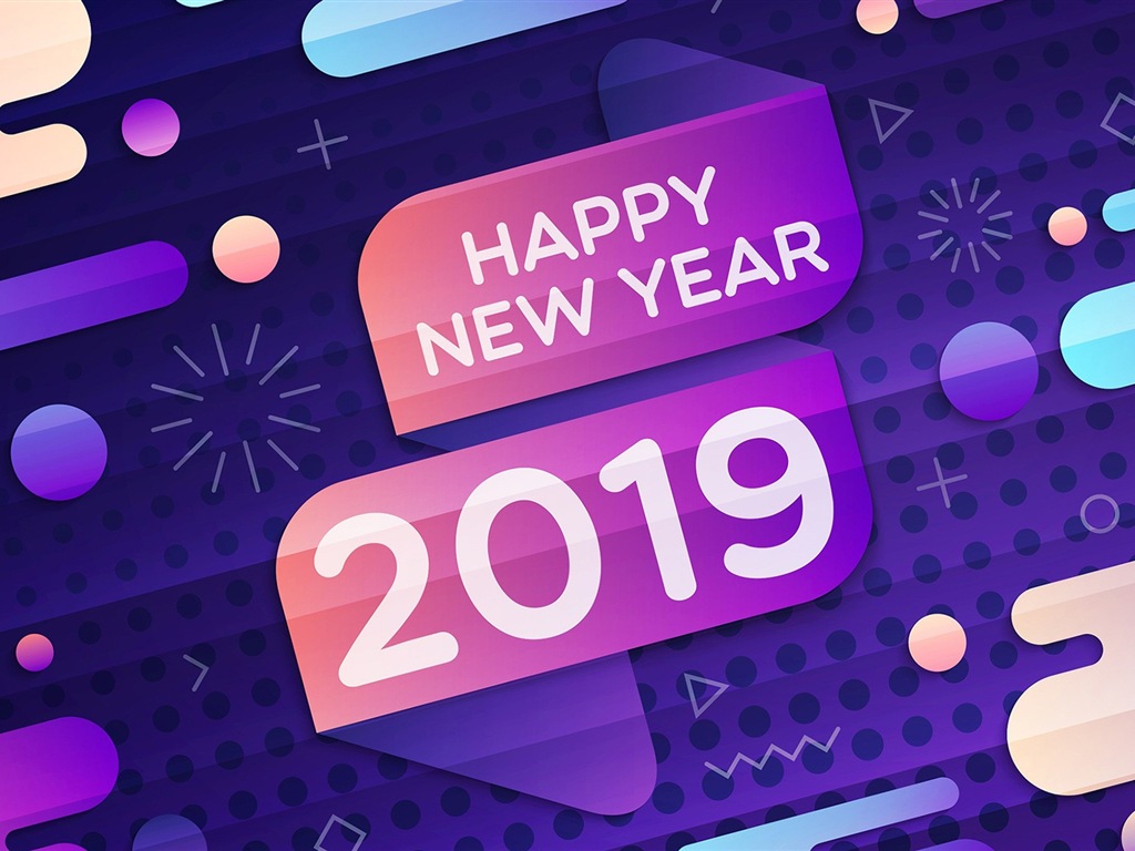 Feliz año nuevo 2019 HD wallpapers #10 - 1024x768