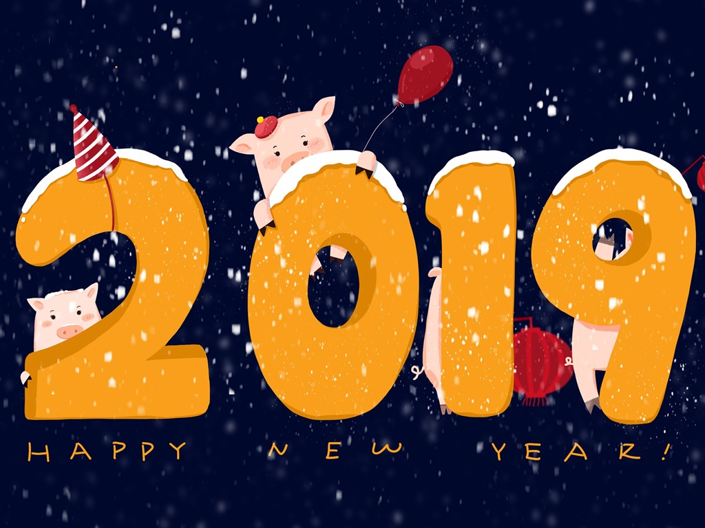 Feliz año nuevo 2019 HD wallpapers #18 - 1024x768