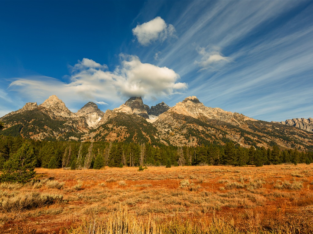 USA-großartige Teton Nationalparknatur-Landschaftstapeten HD #8 - 1024x768