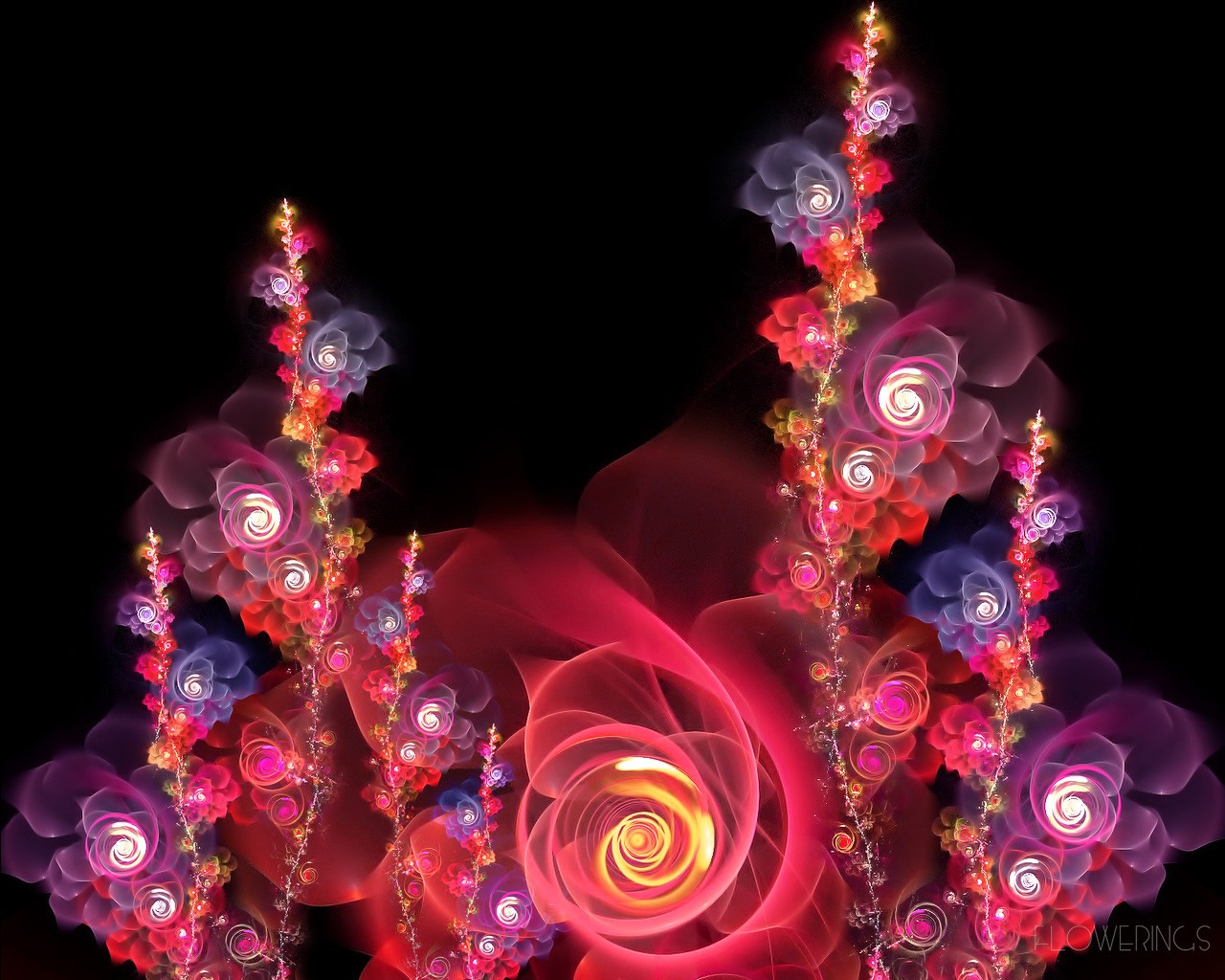 3D Dream flower wallpaper Abstract #5 - 1280x1024