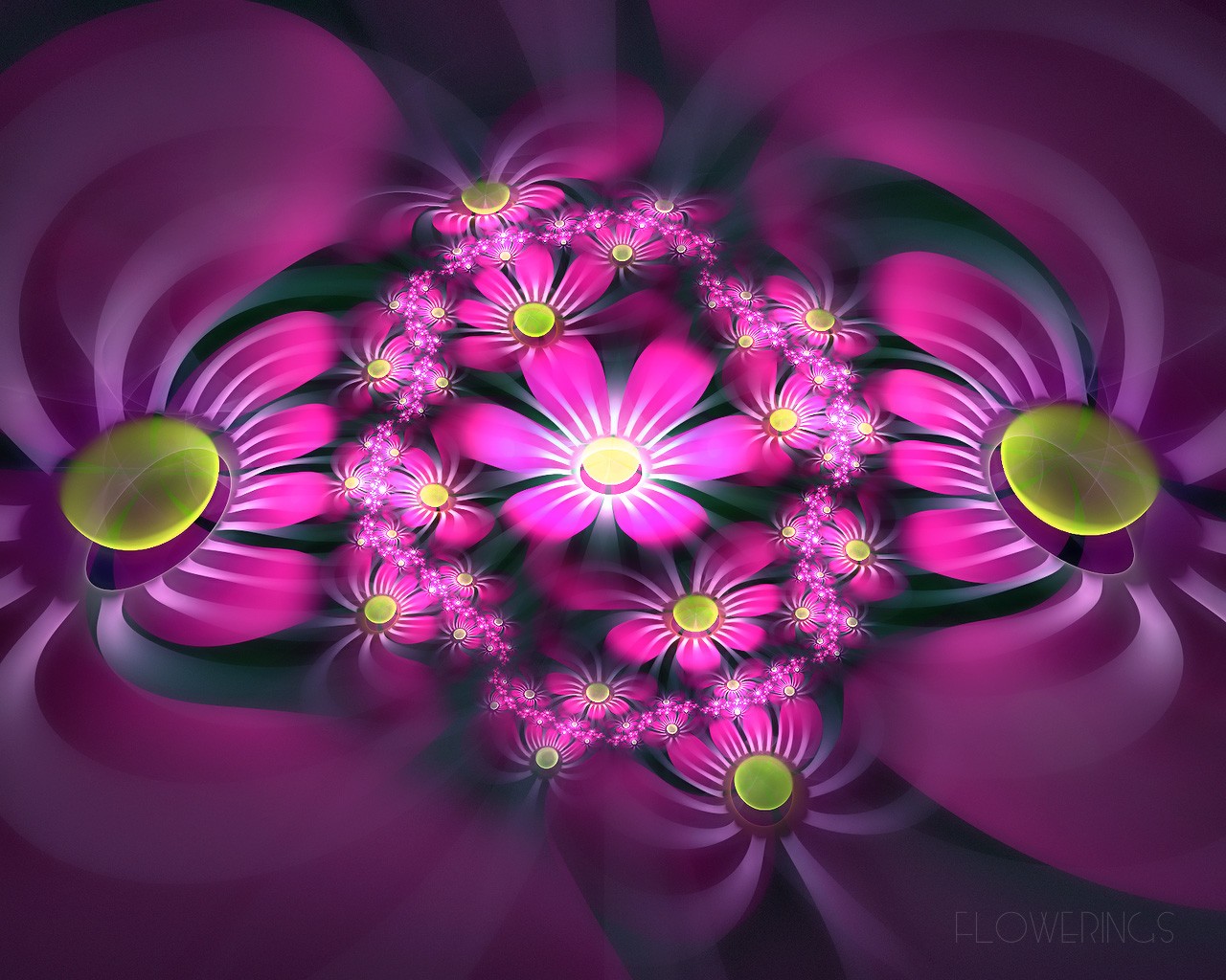 3D Wallpaper Abstract Flower Dream #6 - 1280x1024