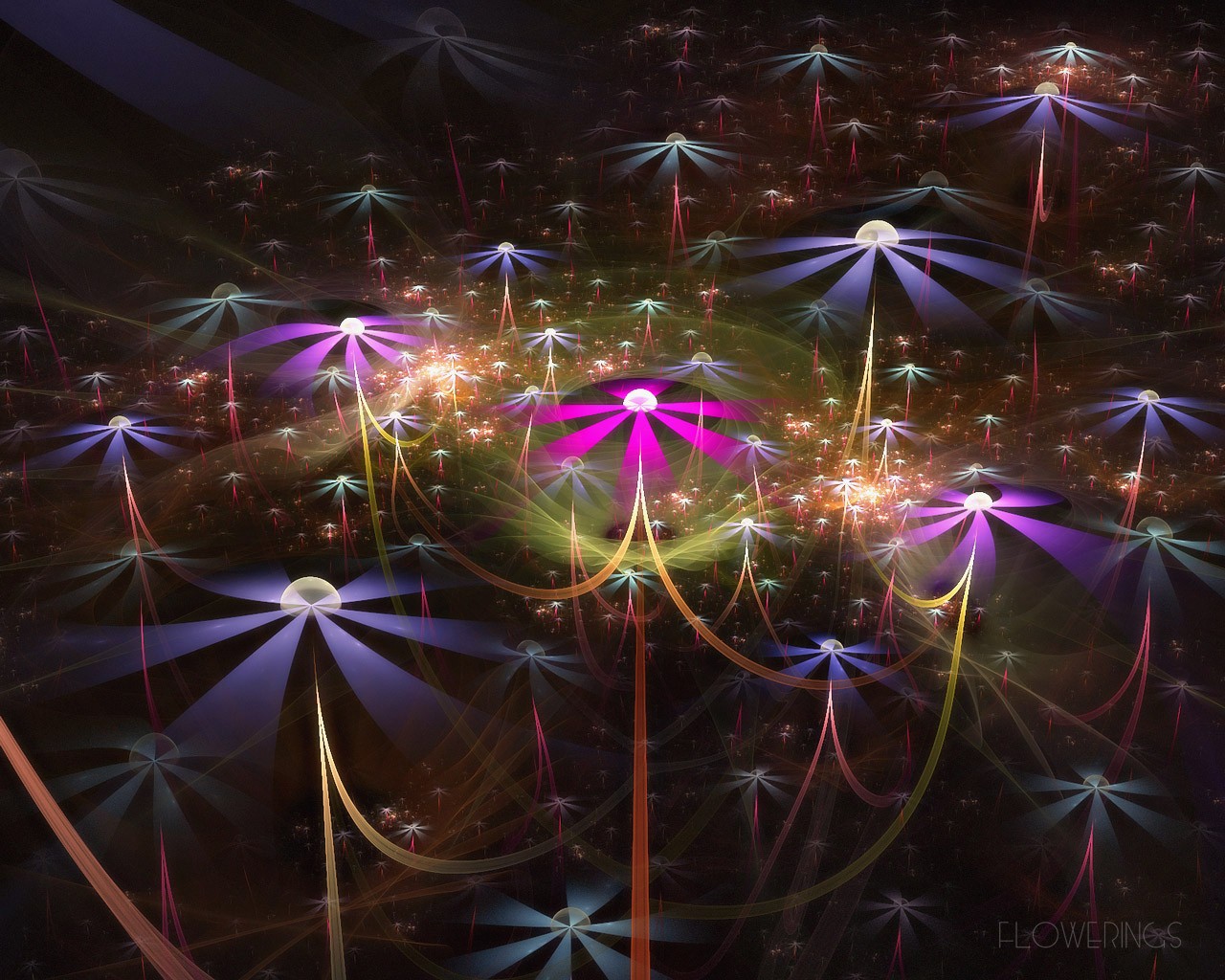 3D Wallpaper Abstract Flower Dream #7 - 1280x1024