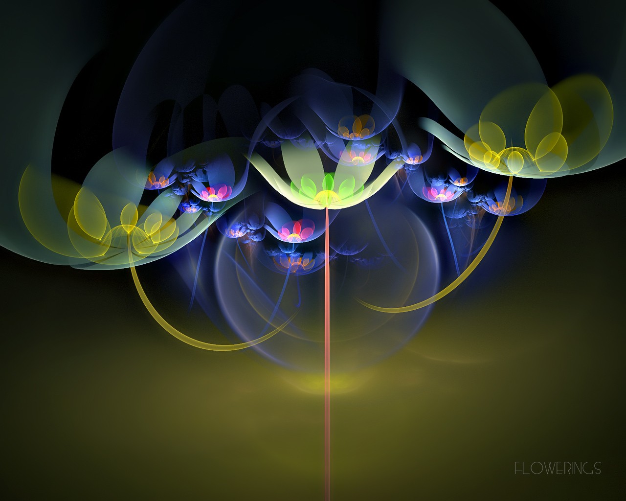 3D Wallpaper Abstract Flower Dream #8 - 1280x1024