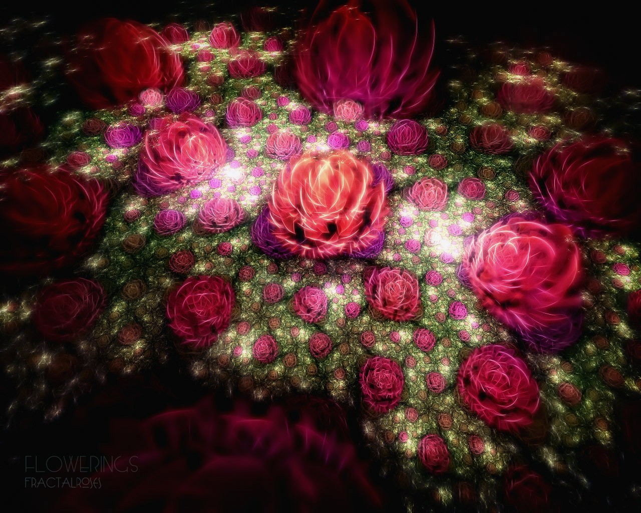 3D Wallpaper Abstract Flower Dream #9 - 1280x1024