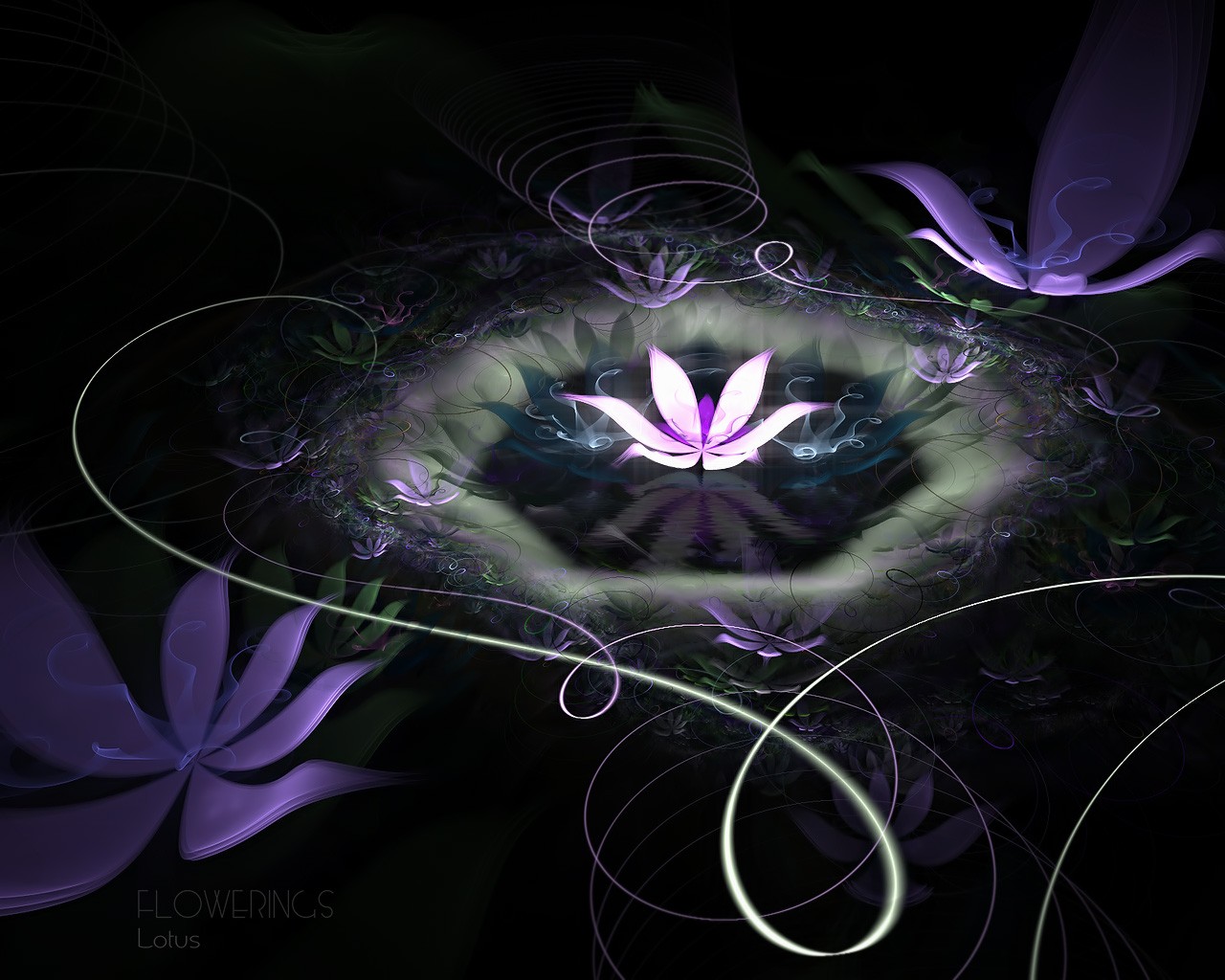 3D Wallpaper Abstract Flower Dream #10 - 1280x1024