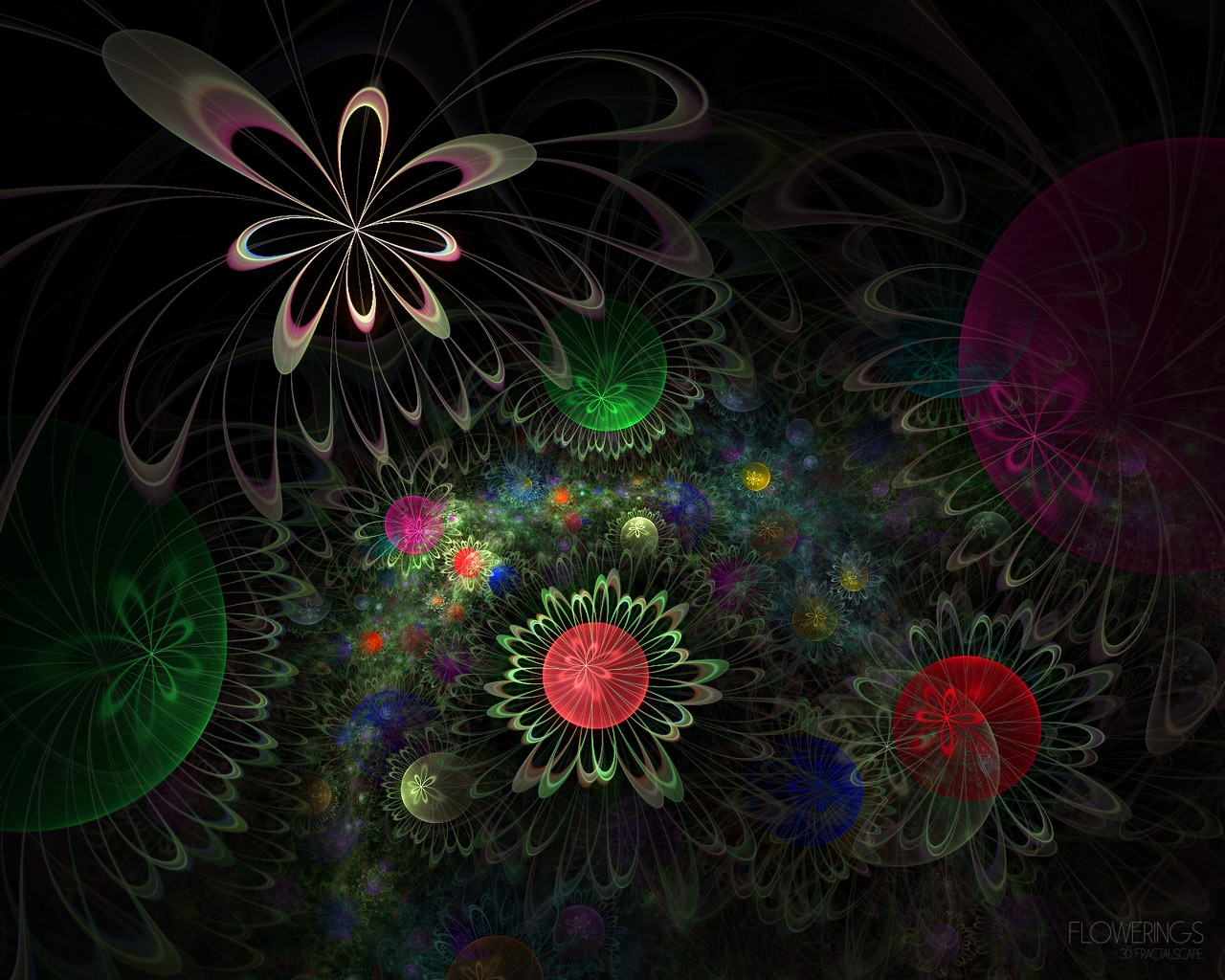 3D Wallpaper Abstract Flower Dream #28 - 1280x1024