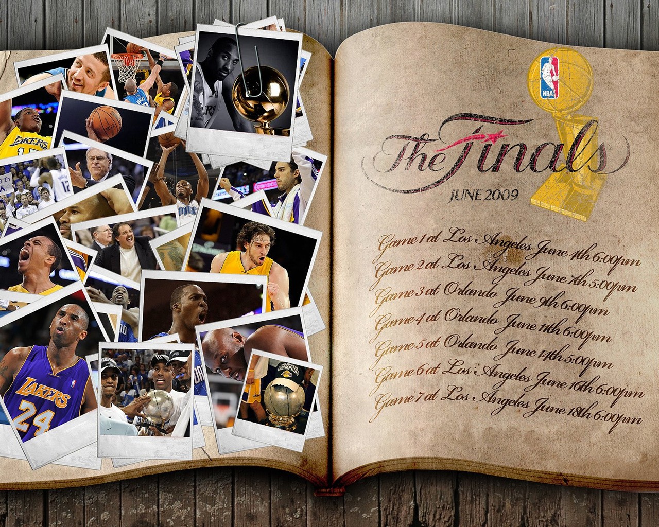 NBA2009总冠军湖人队壁纸1 - 1280x1024