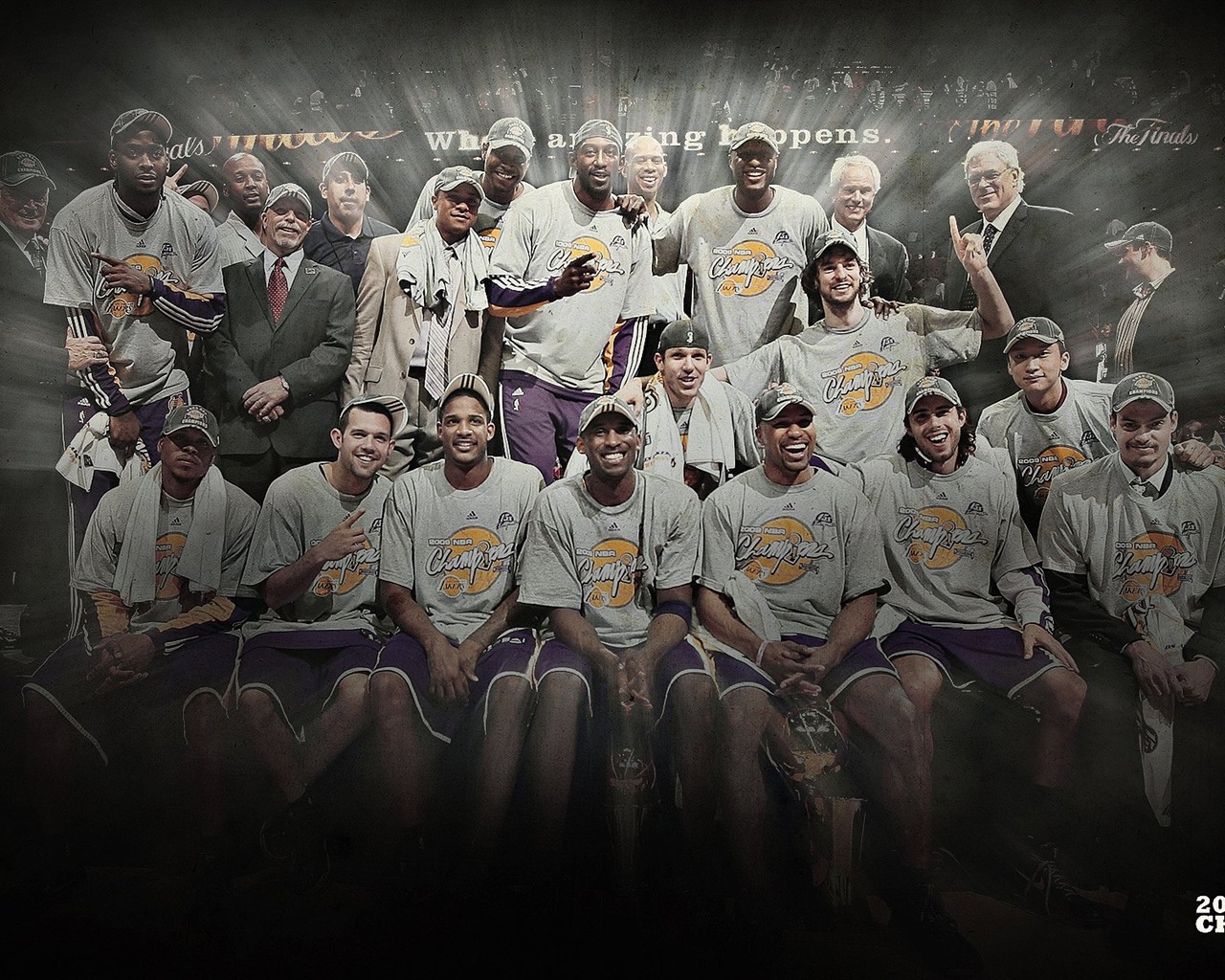 NBA2009总冠军湖人队壁纸2 - 1280x1024