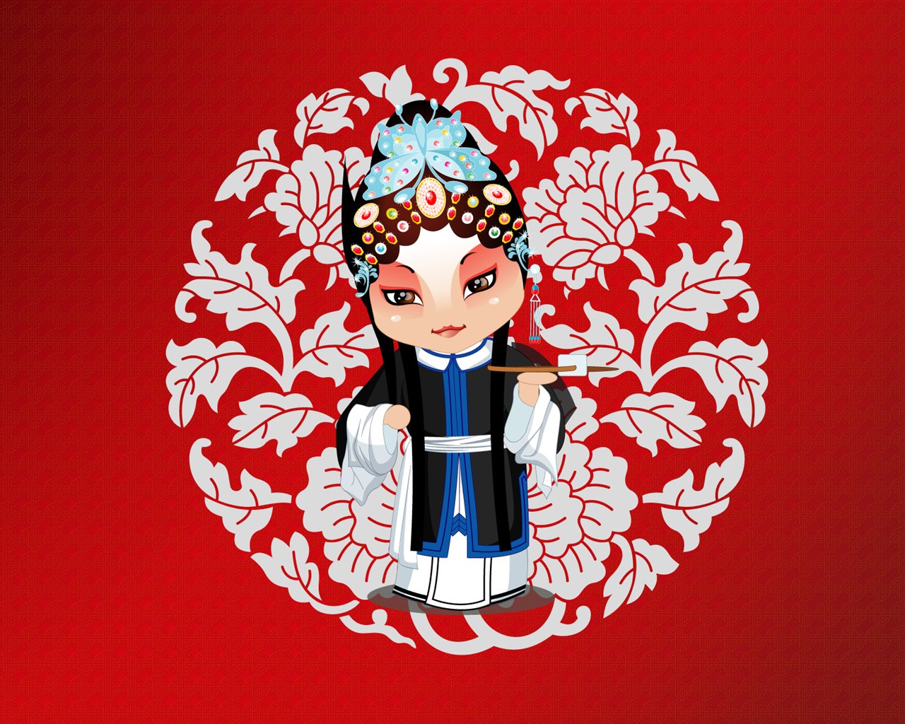 Q version of opera characters cute wallpaper #10 - 1280x1024