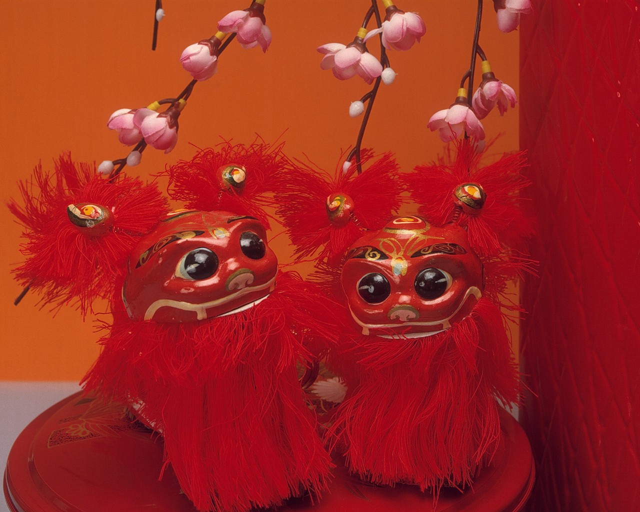 중국 바람 축제 붉은 벽지 #12 - 1280x1024