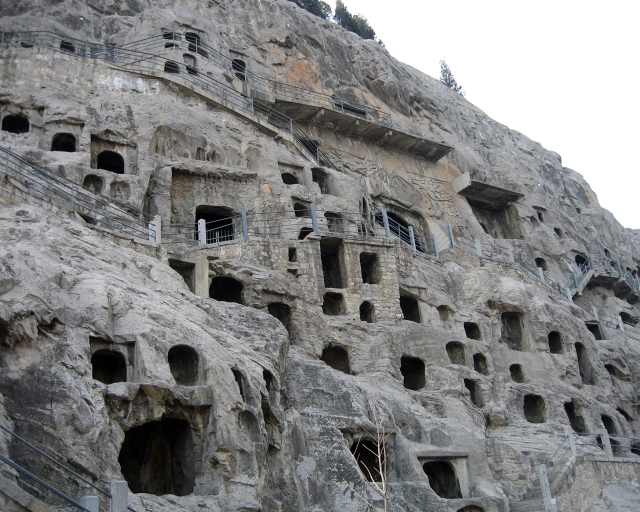 낙양, Longmen의 Grottoes는 배경 화면 #23 - 1280x1024
