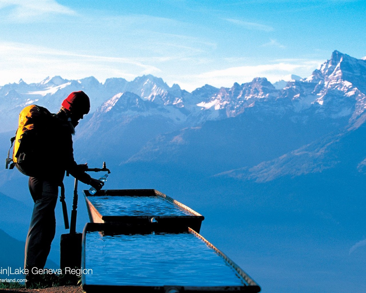 Švýcarsko wallpaper atrakcí letní turistiku #6 - 1280x1024
