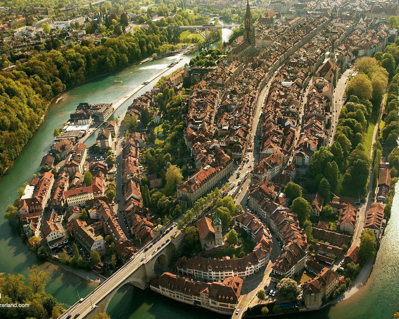Švýcarsko wallpaper atrakcí letní turistiku #8 - 1280x1024