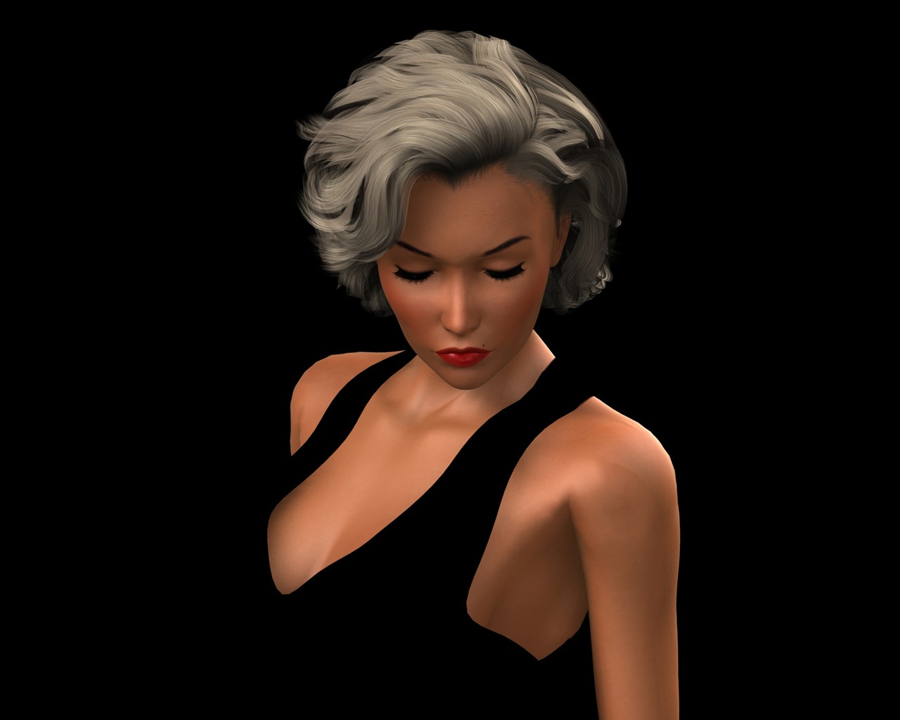 Widescreen 3D Femme Fond d'écran #6 - 1280x1024