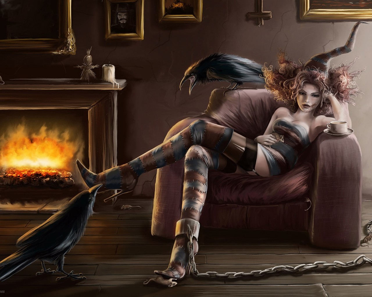 CG illustration wallpaper fantasy women #6 - 1280x1024