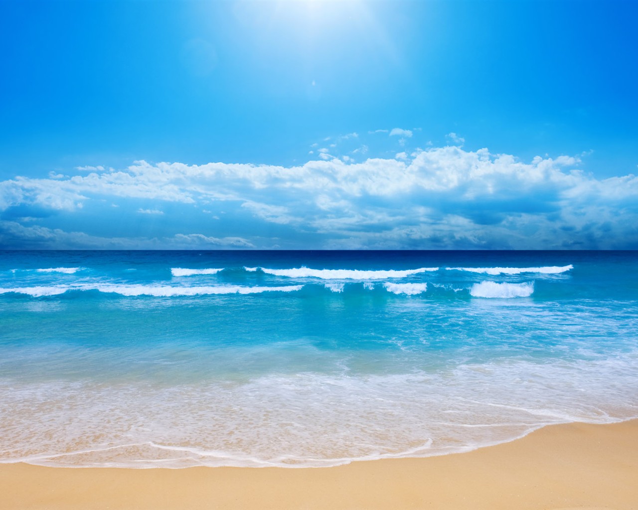 아름다운 해변의 풍경의 HD 배경 화면 #39 - 1280x1024
