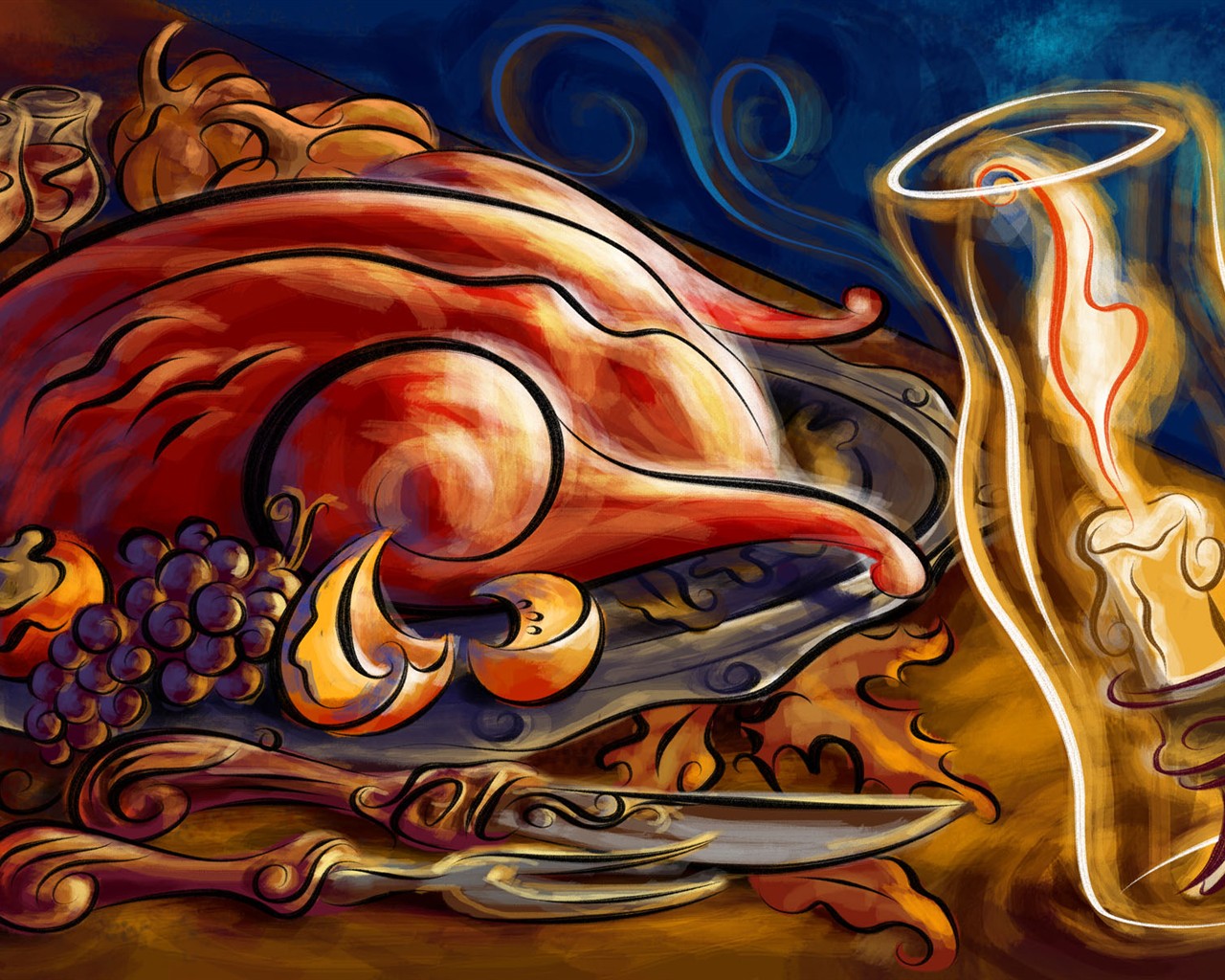 Thanksgiving theme wallpaper #12 - 1280x1024