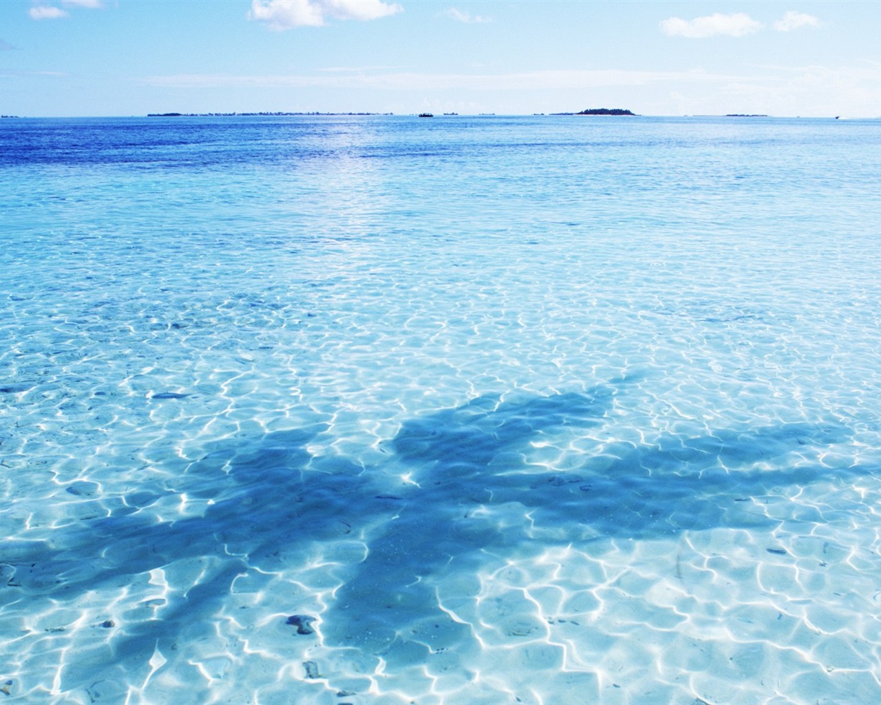 Мальдивы вода и голубое небо #19 - 1280x1024
